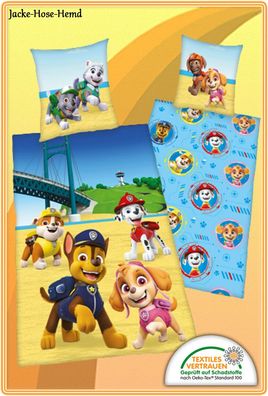 Bettwäsche Paw Patrol Kinderbettwäsche Hunde Hundestaffel Skye Chase Gr.135x200cm NEU