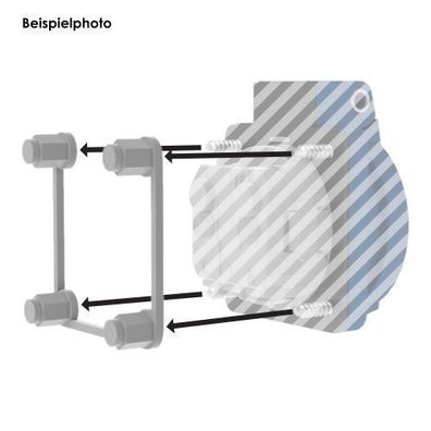 Einbausatz fér Schutzkontakt-Steckdosen 4 Kunststoffmuttern Lochmass 38x38mm