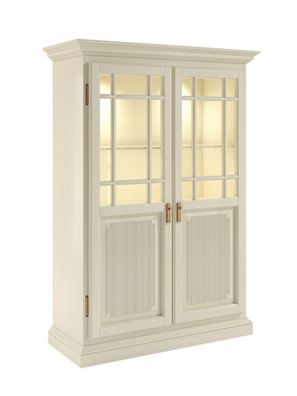 Vitrine Highboard Büfett 2-türig Duett B 112 H 160 cm Pinie lipizano massiv
