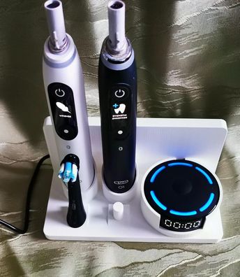 Stand Halterung Passend Für Oral B IO 10 Doppelset weiß rechts