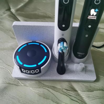 Stand Halterung Passend Für Oral B IO 10 Doppelset marmor links