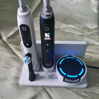 Stand Halterung Passend Für Oral B IO 10 Doppelset marmor rechts