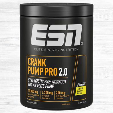 ESN Crank Pump Pro 2.0 450g Dose Pre-Workout Booster stimulanzienfrei