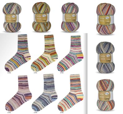 100g Flotte Socke Lovely 4-fach Sockenwolle Strumpfgarn Stricken GP 69,50€/1kg