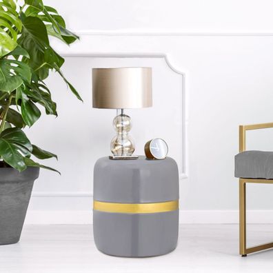 Dekotisch Beistelltisch rund ø 34 H 36 cm Lampentisch Sofatisch Beverley Tisch