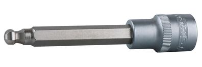 KS TOOLS 1/2" Bit-Stecknuss Innensechskant mit Kugelkopf, lang, 8 mm, 200 mm