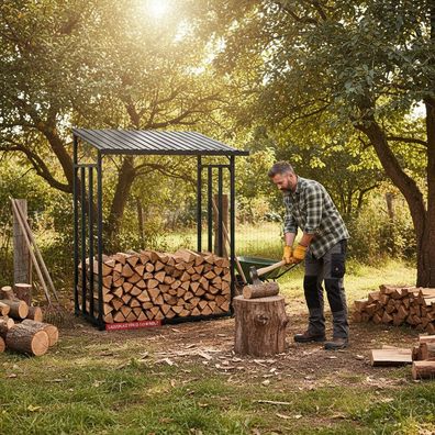 Brennholzregal Brennholz Metall M