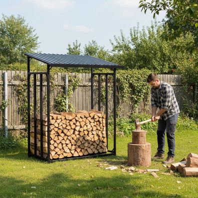 Brennholzregal Brennholz Metall L