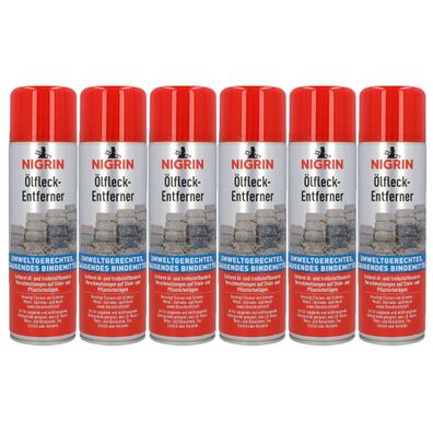 6x NIGRIN Ölfleck Entferner saugendes Bindemittel 500ml Ölfleck Entferner