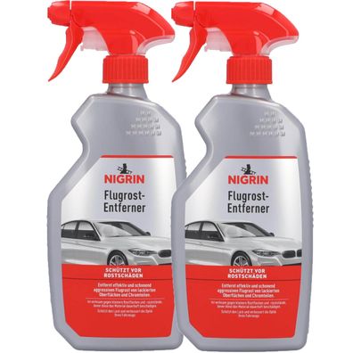 2x NIGRIN Flugrost - Entferner schützt vor Rostschäden Lack Chrom Schutz 500ml