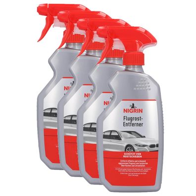 4x NIGRIN Flugrost - Entferner schützt vor Rostschäden Lack Chrom Schutz 500ml