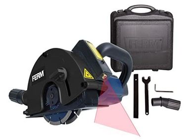 FERM 1700W Rillenschneider 125mm mit Laser, 2 Diamantscheiben