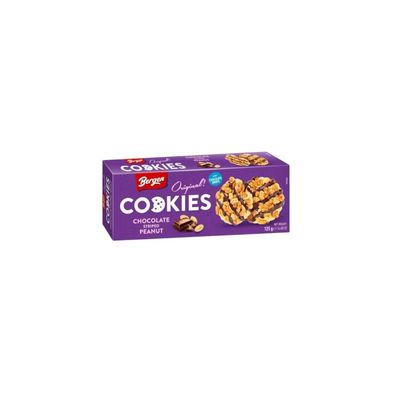 Bergen Original Cookies Chocolate Striped Peanut 125 g