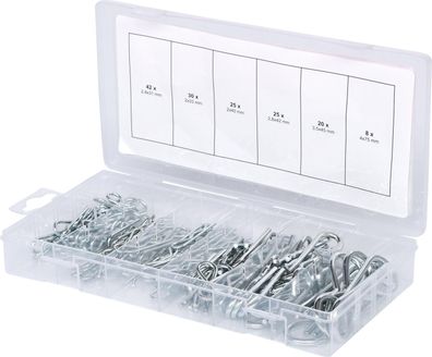 KS TOOLS Sortiment Federsplinte, 1,8x33 - 3,9x75, 150-tlg