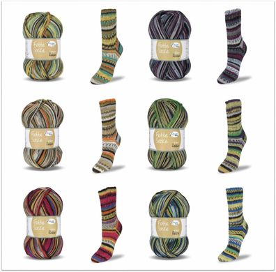 100g Rellana Flotte Socke Relax 4-fach Sockenwolle Garn Stricken GP 79,50€/1kg