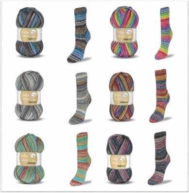 100g Rellana Flotte Socke Wellness 4fach Sockenwolle zum Stricken GP 79,50€/1kg