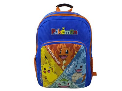 Pokémon Rucksack Kinder mit 3 Fächern Schulranzen 33 × 11 × 42 cm
