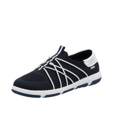 Rieker Slipper - Marino / Weiß Textil