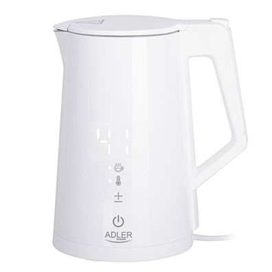Adler AD 1345 STRIX-Wasserkocher 1,7 L, 2200W, LED-Touch - Weiß
