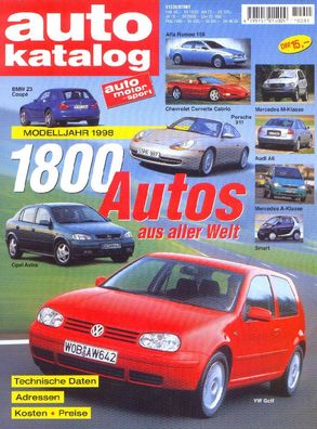 auto katalog Nr. 41 / 1998, 1800 Autos aus aller Welt, Technische Daten, Kosten