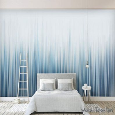Abstrakte Linien Fototapete Blau Modern Vlies Wandbild Wohnzimmer 7240