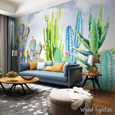 Kaktus Fototapete Tropische Pflanzen Wandbild Wohnzimmer Vlies 7243