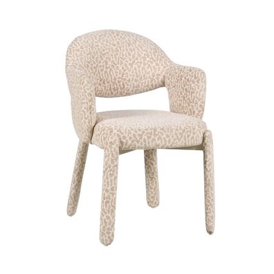 Bronx71 Esszimmerstuhl Leo taupe Leo-Print