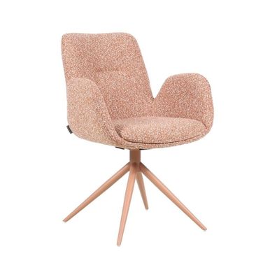 Bronx71 Esszimmerstuhl Alex drehbar Bouclé terrakotta