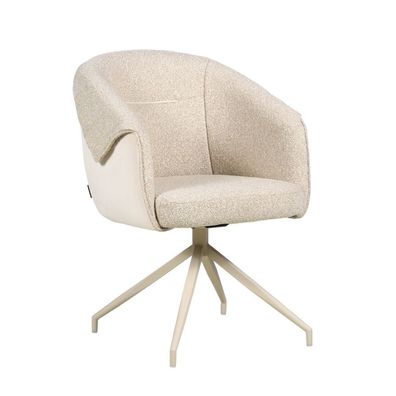 Bronx71 Esszimmerstuhl Riley drehbar Bouclé taupe