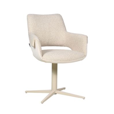 Bronx71 Esszimmerstuhl Jules drehbar Bouclé taupe