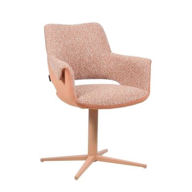 Bronx71 Esszimmerstuhl Jules drehbar Bouclé terrakotta