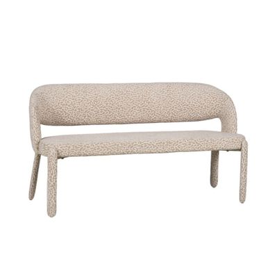 Bronx71 Esszimmerbank Leo taupe Leo-Print 160 cm