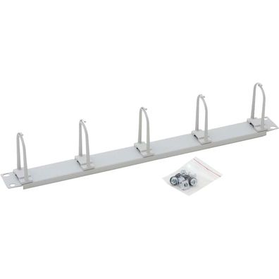 Triton 19Zoll Kabelführungsleiste 1HE 5er PVC-Bügel 80mm