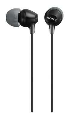 SONY In-Ear Kopfhörer mit Fernbedienung, MDR-EX15APW, Schwarz