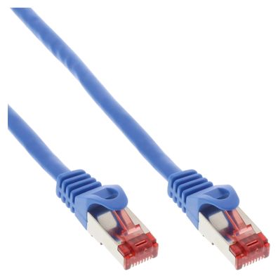InLine® Patchkabel, S/FTP (PiMf), Cat.6, 250MHz, PVC, CCA, blau, 1,5m, blau