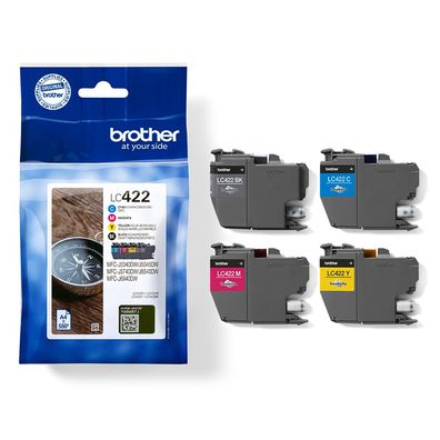 Brother Tintenpatronen LC-422VAL Multipack (je 1x BK/M/C/Y)