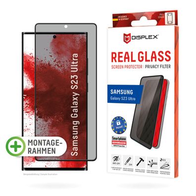 Displex Sichtschutz / Privacy Panzerglas vollflächig Samsung Galaxy S23 Ultra