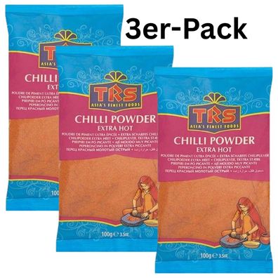 3er-Pack TRS Chilipulver Extra Scharf 100g