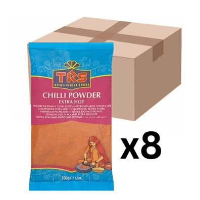 8er-Pack TRS Chilipulver Extra Scharf 100g