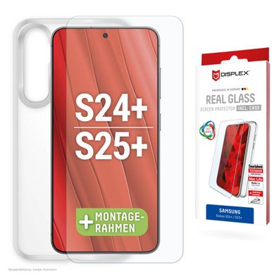 Displex Panzerglas 10H inklusive Handyhülle transparent für Samsung Galaxy S24 + ,