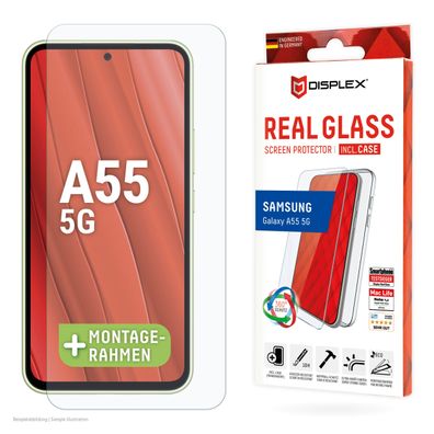 Displex Panzerglas 10H inklusive Handyhülle transparent für Samsung Galaxy A55 5