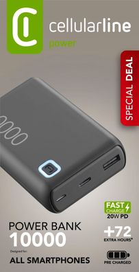Cellularline Power Bank Essence Turbo 10000 Black