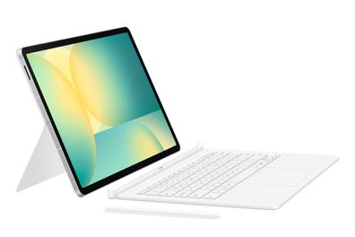 Samsung Book Cover Keyboard für Tab S10 FE+, White
