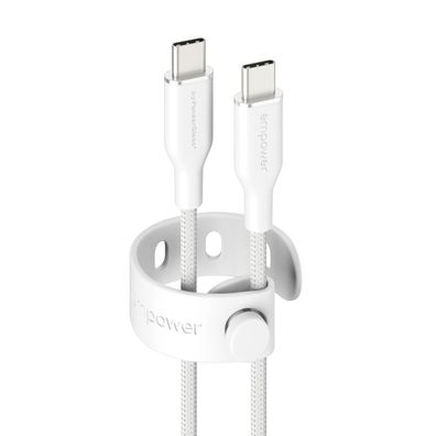 empower Racing 60W USB-C to USB-C Cable USB/2.0/2M White