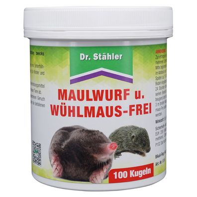 DR. Stähler Maulwurf- und Wühlmausfrei, 100 Kugeln