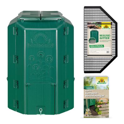 Neudorff Thermokomposter DuoTherm 530 Liter + Mäusegitter + Radivit 1 kg