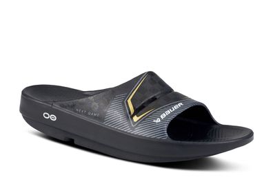 Badesandalen Bauer OOFOS® Sport Flex Slide schwarz - Größe: M7/W9 - 40EU