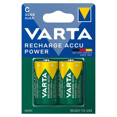 Varta Akku Baby C HR14 1,2V 3000mAh Rechargeable Accu ReadyToUse Typ 56714