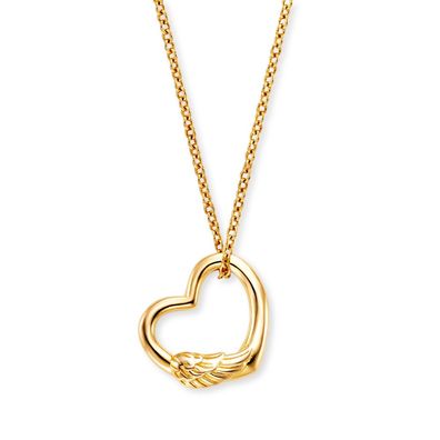 Engelsrufer Halskette Love Anhänger ERN-WITHLOVE-25-G Sterling Silber 925 vergoldet