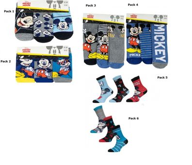 Neu 3 Paar Disney Mickey Maus Kinder Socken Jungen Mädchen Socken Baumwolle Strümpfe